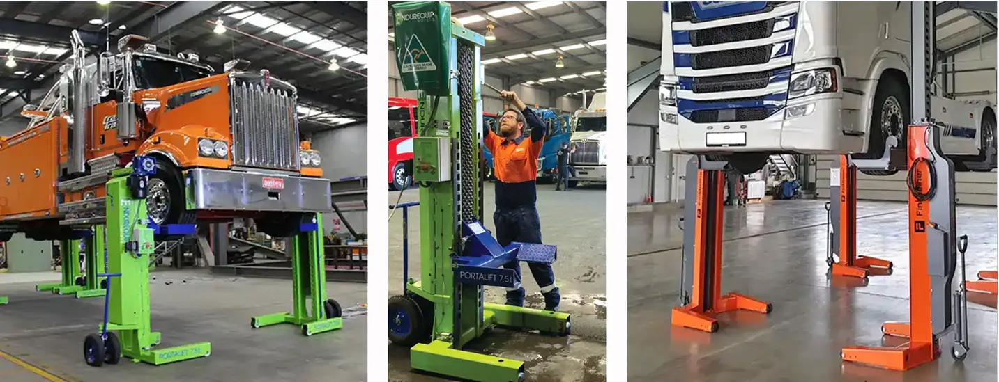 National Repairer Network for authorised repairers of portable heavy vehicle hoists for cars, trucks, bus and rail in Brisbane, Australia